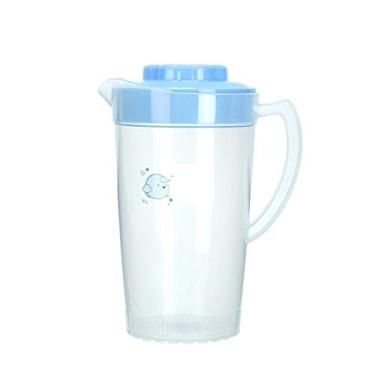 Imagem de Jarra de café térmica de plástico e tampa de grande capacidade, chaleira quente/fria, suco de limonada, lata de gelo, bule de chá (2 litros), garrafa térmica de água quente isolada