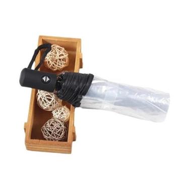 Imagem de Guarda-chuva Automático Transparente Dobrável De Três Dobras Para Estu