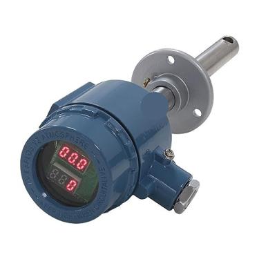 Imagem de EJWFASCV 0-30 m/s 120 °C sensor de velocidade do vento de alta temperatura duto transmissor de velocidade do ar anemômetro de metal integrado proteção IP67 para indústria, máquinas e medições (4-20mA