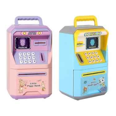 Imagem de Generic "Grande cofrinho" Divertido Design de Desenho Animado Dinheiro Caixa Eletrônico para Crianças Rosa Plástico ABS Ecologicamente Correto (Generic08uzt3sn9d-10343559)