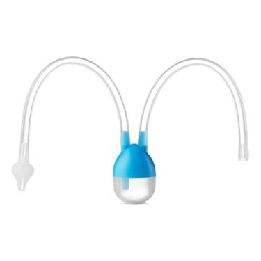 Imagem de Aspirador Nasal com Sucção para Bebê, Azul e Branco, Alívio para Nariz Entupido