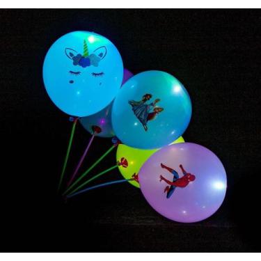 Imagem de Balões de iluminação LED 100 unidades para decoração de festas de casa