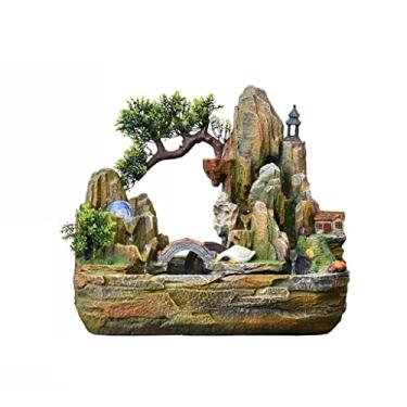 Imagem de Fonte de água pequena para uso interno, fonte de mesa ornamental, decoração de casa, ornamentos para casa, sala de estar, sala de estudo, escritório, fontes de mesa Feng Shui