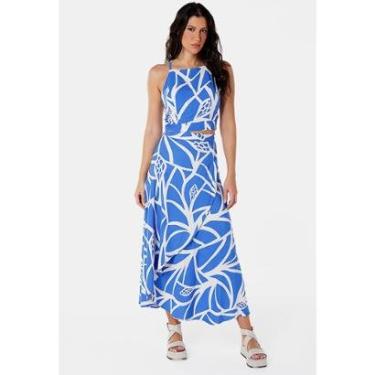 Imagem de Conjunto Saia Longa e Blusa com Bojo Estampado Sob-Feminino