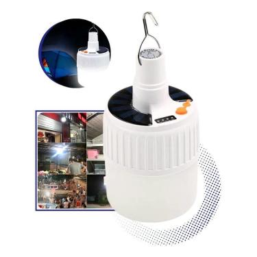 Imagem de 2X Lampião Led Recarregável Lâmpada Acampamento Barraca Pesc