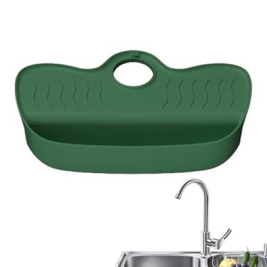 Imagem de De Salpicos De Pia,Tapete De Drenagem De Secagem Rápida,Barreira de Salpicos para Torneira com Design Inclinado - Para Cantos De Cozinha Balcão Esponjas Escovas E Saboneteira