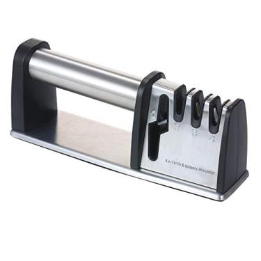 Imagem de Afinador de Faca e Tesoura 4 em 1 Aço Tungstênio Emery Cerâmica Ferramenta Afiação Etapas Grossa Média Fina Profissional