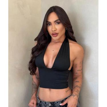 Imagem de Blusa Cropped multiformas Suplex Light Frente Única Feminino - Vestto,