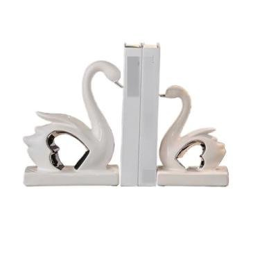 Imagem de Suporte para livros moda casal cisne estudo estante decoração sala de estar armário vinho armário TV decoração estante (B)