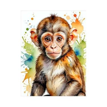 Imagem de Kit De Pintura Em Diamante De Animais Em Aquarela Eagle Raccoon, Mosai