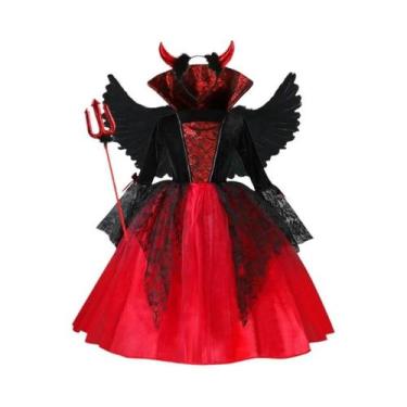Imagem de Fantasia De Halloween Para Crianças, Fantasia De Vampiro Para Meninas,