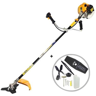 Imagem de Kit Roçadeira Profissional Vulcan Vr520h Motor 2 Tempos á Gasolina 52cc + Faca De 25mm
