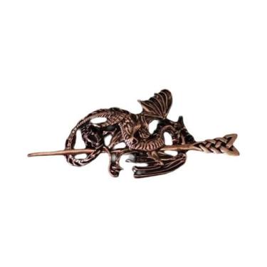 Imagem de Presilha De Cabelo Vintage Dragão Viking Estilo Punk Em Liga Metálica 