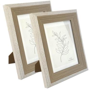 Imagem de Kit 2 Porta Retratos 15X20Cm Borda Larga Moderno Mesa 6335 - Casa Nuve