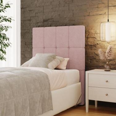 Imagem de Cabeceira Solteiro 90cm Linea Boucle Estofada Design Moderno para Quar