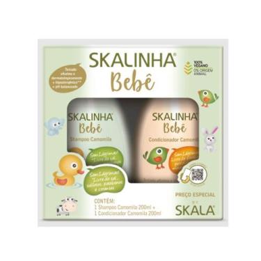 Imagem de Kit Shampoo e Condicionador Camomila Skalinha Bebê 200ml Cada