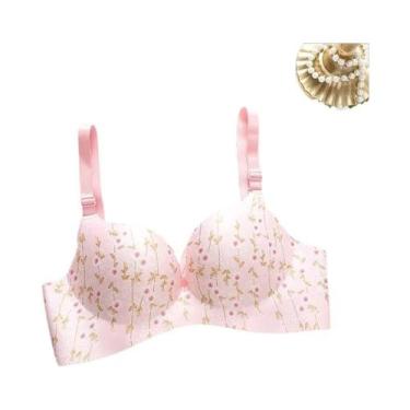 Imagem de Sutiã Push up Sem Costura Com Estampa Floral Para Mulheres, Lingerie S