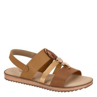 Imagem de Sandália Rasteira Feminina Modare Estilo Conforto 7141.144 - Camel/Ave
