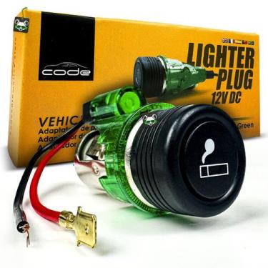 Imagem de Adaptador Tomada Carro Acendedor Carregador 12volts Verde - Tech One