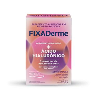 Imagem de Fixaderme Colágeno Hidrolisado com Ácido Hialurônico Gomas Mastigáveis 15 sachês