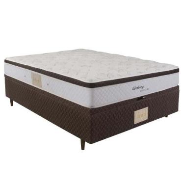 Imagem de Cama Box Baú Casal Herval Edimburgo, Molas Maxspring, 71x138x188 cm