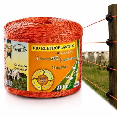 Imagem de Fio eletroplastico laranja 1000m para cerca eletrica zebu 3138-0