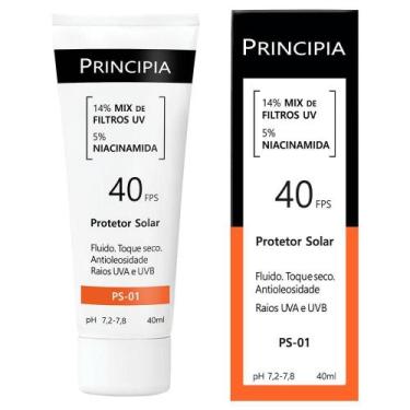 Imagem de Protetor Solar Facial Principia PS-01 FPS 40 40ml  Proteção UVA/UVB, T