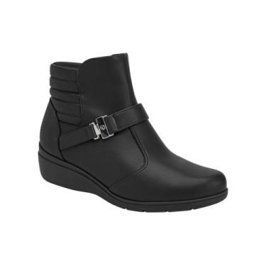 Imagem de Bota Feminina Coturno Piccadilly Maxi Conforto Ref. 117088, 35, Preto