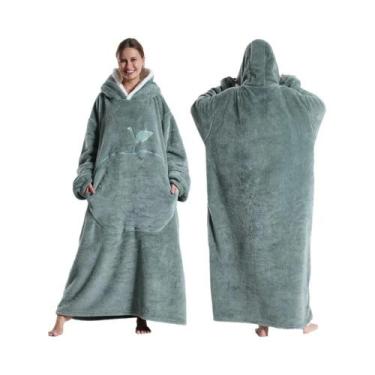 Imagem de Cobertor De Fleece Extra Longo E Grande Para Mulheres E Homens, Pijama