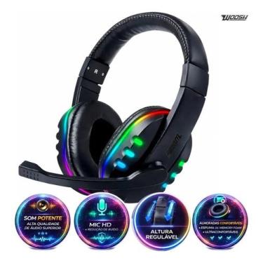 Imagem de Headset Gamer Com Microfone Ajustável Cabo P2 2,5 Metros Ove - Congrat