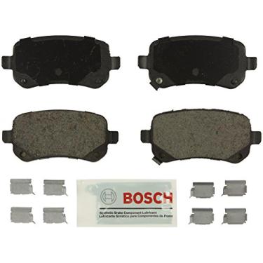 Imagem de BOSCH BE1326H Conjunto de pastilhas de freio a disco de cerâmica azul com ferragens - compatível com Chrysler Town & Country selecionados; Dodge Grand Caravan, Journey; Ram C/V; Volkswagen Routan;