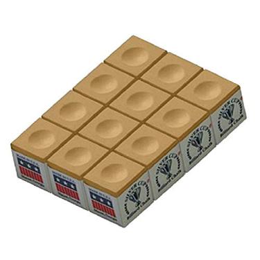 Imagem de Caixa de giz de bilhar de camelo Silver Cup com 12 EUA