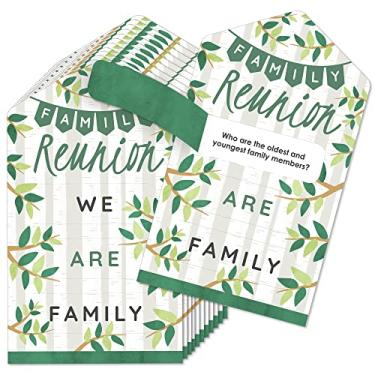 Imagem de Big Dot of Happiness Family Tree Reunion – Family Gathering Party Game Pickle Cards – Puxadores para conversas – Conjunto de 12