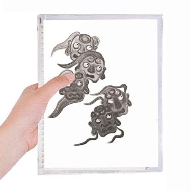 Imagem de Caderno de papelaria recarregável com folhas soltas estilo cinco duendes, estilo de tinta chinesa, diário de folhas soltas