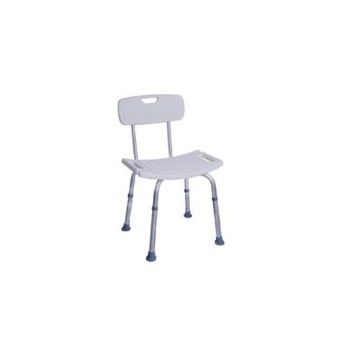 Imagem de Cadeira p/ banho c/ encosto aluminio regulavel D2 dellamed