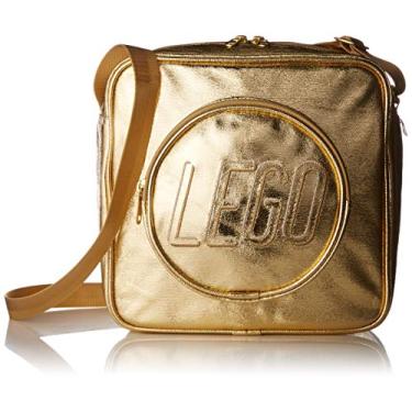 Imagem de LEGO Bolsa tiracolo infantil de tijolo dourada, Dourado, One Size, Bolsa transversal tijolo - ouro