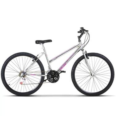 Imagem de Bicicleta de Passeio Ultra Bikes Esporte Chrome Line Aro 26 Reforçada Freio V-Brake – 18 Marchas Cromado