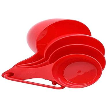 Imagem de Cj 4 Xicaras De Medida Fackelmann Vermelho