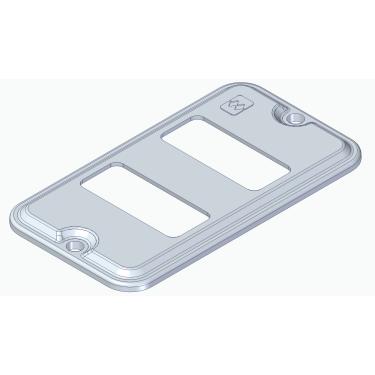 Imagem de Tampa PVC Conduletzel Cinza P/ 2 Interruptores Horizontais Separados ½" e ¾" TCCA-04 Cód. E014000152 – Wetzel