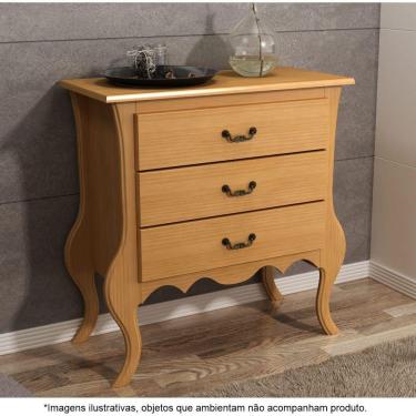 Imagem de Cômoda Para Quarto 3 Gavetas Em Madeira Maciça Geórgia Mel - Straub Web