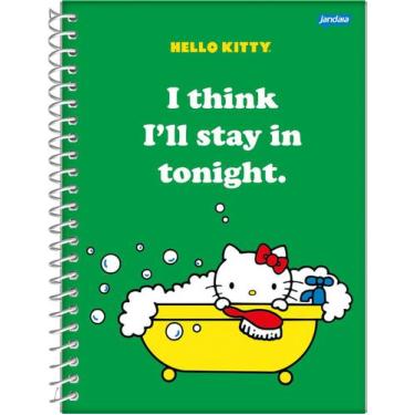 Imagem de Caderno Espiral Hello Kitty Verde 10 Matérias 160 Folhas - Jandaia