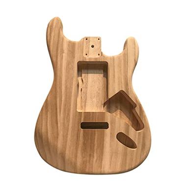 Imagem de Chusui Tipo de madeira polida elétrica Maple Guitar Barrel Corpo inacabado Tambor Guitarra Elétrica