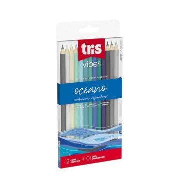 Imagem de Lápis De Cor Vibes Oceano 12 Cores + 1 Lápis 6B - Tris