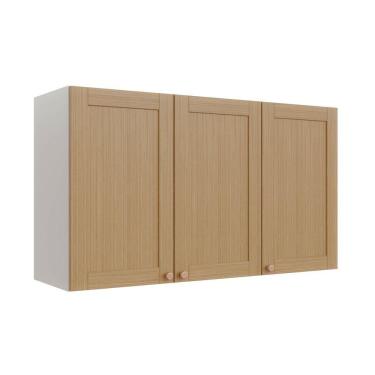 Imagem de Aéreo 3 Portas 120cm Arizona Cabecasa Madeiramadeira Branco/Figueira