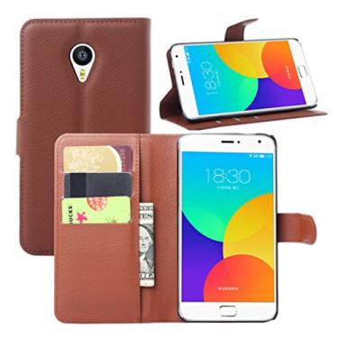 Imagem de Capa MEIZU MX4 Pro – Capa carteira com suporte de couro PU Manyip para MEIZU MX4 Pro, capa de proteção de telefone estilo empresarial, capa com [compartimentos para dinheiro e cartão]