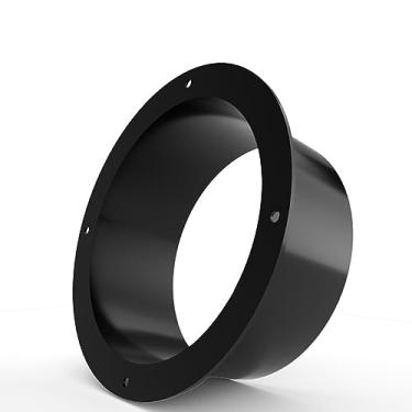 Imagem de Conector de duto de 7,6 cm, encaixe de entrada de flange, flange de tubo reto de plástico para sistema de ventilação e resfriamento de aquecimento, conector de duto ABS (75 mm)