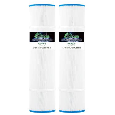 Imagem de HANXER Cartucho de filtro de spa C-4975 substitui C4975, PRB75, Rainbow RTL-75, Filbur FC-2395, 25390, R173435, 17-2632, Darlly 40751, filtro de banheira de hidromassagem de 75 m², pacote com 2
