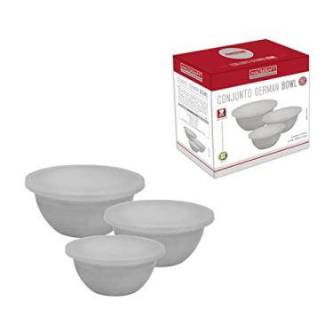 Imagem de Conjunto de Bowls em Aço Inox Redondo com Tampa de Vedação Para Alimentos/Salada com 3 Peças - German - HAUSKRAFT