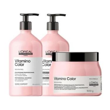 Imagem de Kit L'Oréal Professionnel Serie Expert Vitamino Color - Shampoo e Condicionador e  Máscara-Unissex