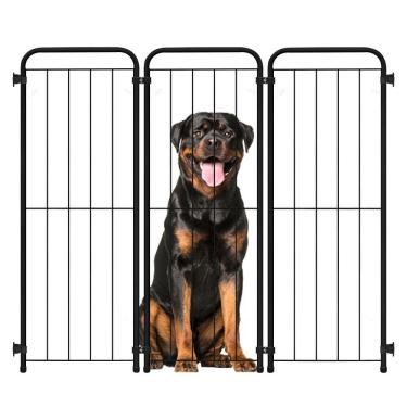 Imagem de Cercado Grande Para Cachorro Cães Pet - Grade - 3 Módulos - 100Cm - Preto - 30.053.02 - Petmix